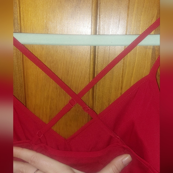 Anthropologie Vineet Bahl Sleeveless V-Neck Fringe Maxi Dress in Red - Picture 13 of 16